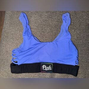 Victoria’s Secret PINK Blue and Black Sports Bra Top